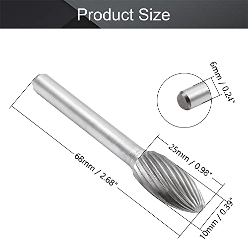 Fresa rotatoria de carburo de tungsteno Utoolmart 10mm ovalada miniatura 2