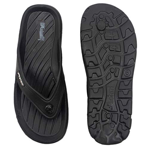 Image of ASIAN VS-03 flip-Flops,Chappal,Slippers,Sandal for Men (Black, numeric 7)