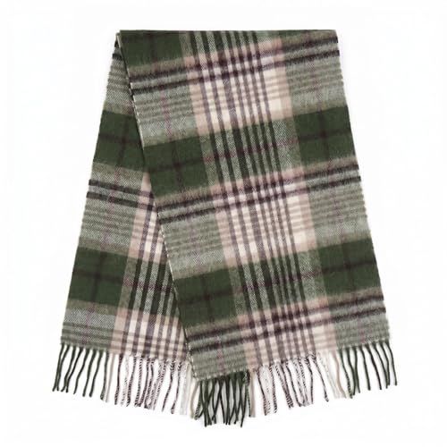 Temminc Wool Scarf for Men and Women, Merino Wool Plaid