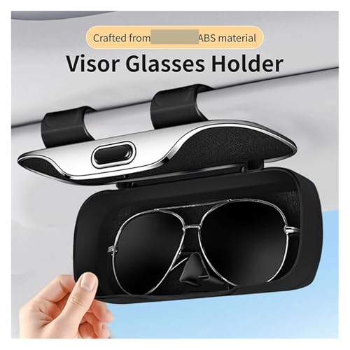 Boîte à lunettes de voiture en carbone avec clip antichoc - 3