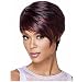 Diforbeauty Women Fashionable Short Curly Two Tone Wine Mix Black Wigs for Cosplay Party Daily Use
