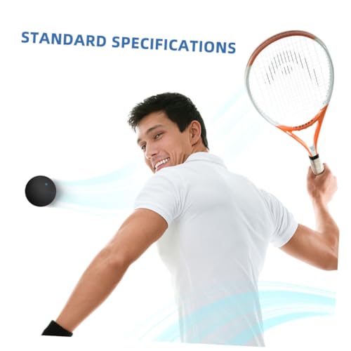POPETPOP 3pcs Rubber Racquetball Training Balls High Bounce Squash Practice with Single for Indoor Outdoor Sports