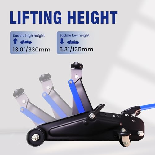 Image of ANTPOWER 2 Ton Floor Jack,with Wheels for Secure Lifting,Fast Lift Floor Jack, Quick Lift Pump for Sport Utility Vehicle,Providing Stable Support for Various Cars (2.0T)