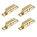 Produktbild 4 Stück Türschnäpper Schrankschnäpper Massivem Messing Magnet Türschließer Kugelschnäpper Doppel Rollenschnäpper Möbel Schnapper für Holz Schranktüren Innentüren Schuhschrank Bodenluke Golden