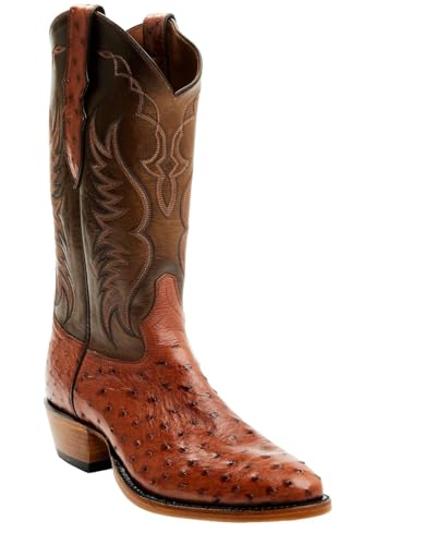 Tony Lama Men's Kenway Exotic Ostrich Western Boot Round Toe - SG1017 9 D(M) US