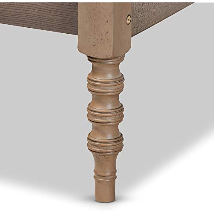 Baxton Studio Platform, Double, Weathered Grey