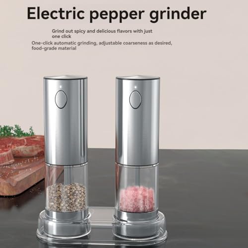 Moulin à sel électrique rechargeable avec base de rangement au design épuré - 4