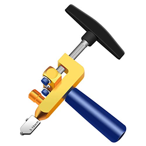 SUSHOP Coupe-Carrelage Manuel, 2-en-1 Manuel en Céramique - Outil De Coupe De Carrelage Professionnel Easy Glide pour Couper Les Mosaïques De Verre Et Les Carreaux Épais,Jaune Cover