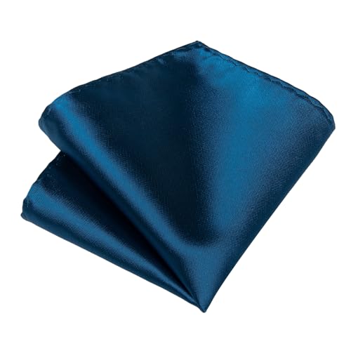 Image of DiBanGu Mens Solid Color Tie and Pocket Square Set Woven Silk Plain Necktie & Handkerchief for Men Wedding Party Formal