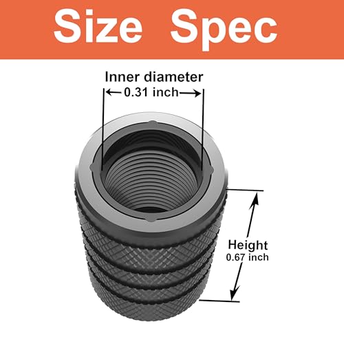 Image of Tire Valve Stem Caps, Black, 6 pcs /Pack, Anodized Aluminum Tire Valve Cap Set, Corrosion Resistant, Universal Stem Covers for Cars Trucks Motorcycles SUVs and Bikes (Black)