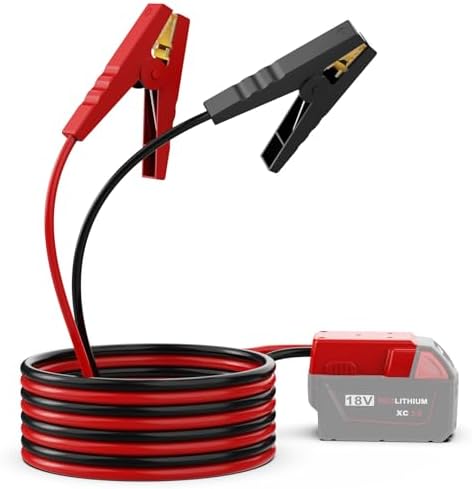 Jumper Cables for Milwaukee M18 Batteries, 8 Gauge 6.5 Ft Car Battery Jump Starter, Heavy Duty Automotive Booster Cables for Jump Starting Dead or Weak Batteries (Battery not Included)