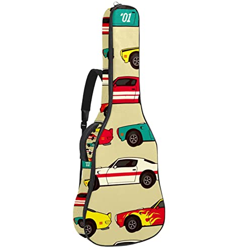Sac à dos guitare acoustique artistique motif arbre imperméable et épais