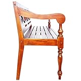 Tidyard 3 Sitzer Gartenbank Balkonbank Blumenbank mit Lehne, aus Massives Mahagoniholz - 3