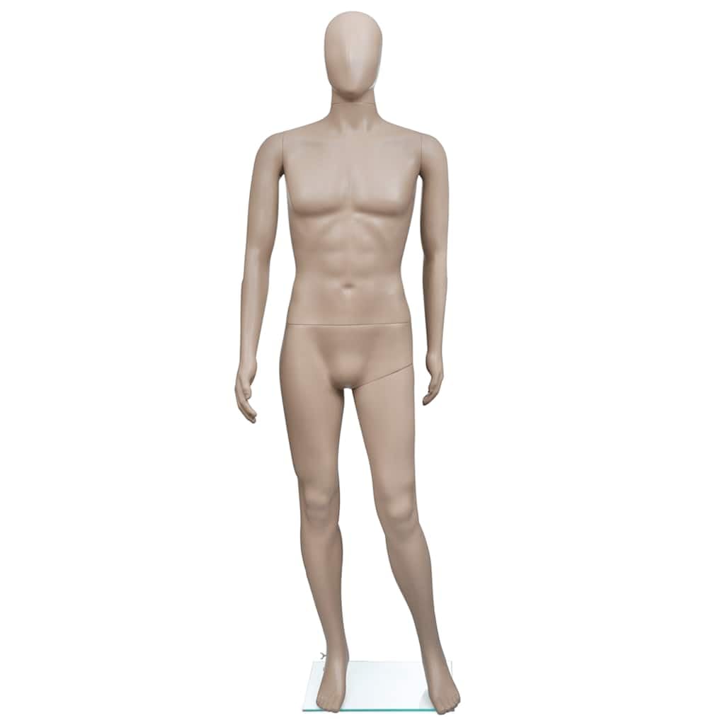 vidaXL Manichino Intero Ruotabile Uomo Maschile Testa Arrotondata Espositore