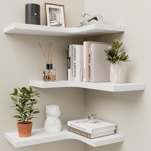 Floating Shelves Wall Shelf L Slat Wall Shelves for Living Room, ...