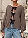 PRETTYGARDEN Cardigan Sweaters for Women Fall Fashion 2026 Bow Tie Front Long Sleeve Knit Sweater Tops Cute Winter Clothes (Coffee,Medium)