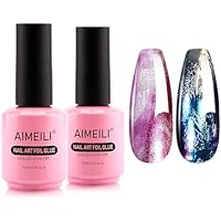AIMEILI Nail Art Foil Glue Gel, Transfer Pegamento, para Diseños