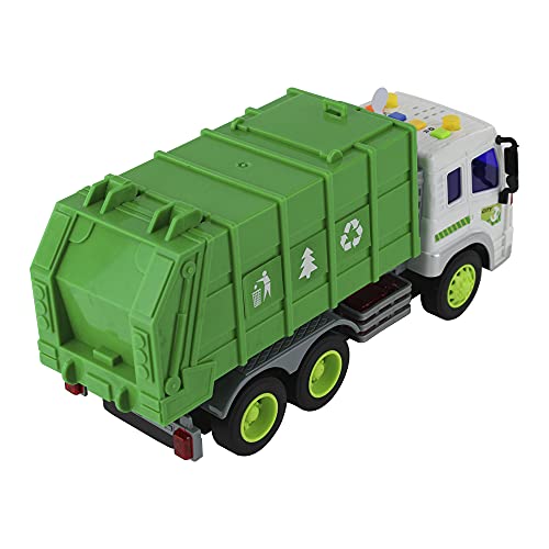 Caminhão Reciclagem Entulho ou Lixo c/ Fricção Luz e Som - BBR Toys (Lixo)