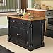 Monarch Black/Distressed Oak Kitchen Island with Granite Top by Home Styles