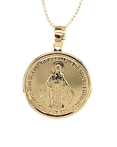 Miraculous Medal Necklace Virgin Mary 