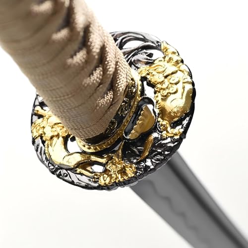YONG XIN SWORD-Samurai Katana Sword, Japanese Handmade, Practical, 1045 Carbon Steel, Tempered/Clay Tempered, Full Tang, Sharp, Scabbard by YONG XIN SWORD - Image 2