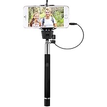 Vivitar Viv-tr-365-blk Smartphone Selfie Wand with Built-In Shutter Release Black