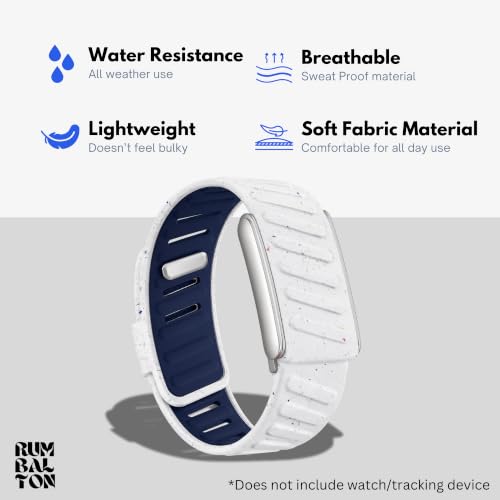 Image of Premium Sports Strap for Whoop 5.0 - One & Peak 2025 Released Band Replacement Strap Accessory | Soft Felt | Silicone Band for Fitness (Device Not Included) (Speckled White)