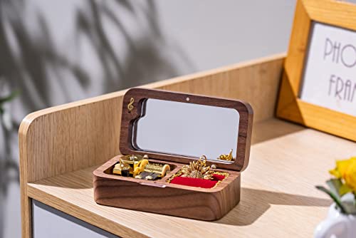 Bella Globe You Are My Sunshine Music Box With You Are My Sunshine Sunflower Necklace Gift For Women Mom Grandma Daughter Sunflower Pendant Necklace In Wind Up Wood Jewelry Music Box #TOP4