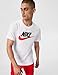 Nike Men's Sportswear Icon T-Shirt, White/Black/University Red, Large