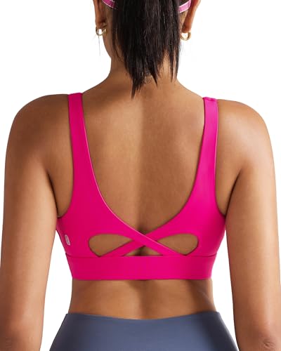 Image of RUNNING GIRL Sports Bra for Women High Support, Molded Cup High Impact Sports Bras with Sewn in Pads Workout Running Bra