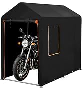 ガービー (Garvee) バイクガレージ サイクルハウス サイクルポート 置き場 1台用 極厚カバー 耐水圧 2000mm 耐風鋼管 三角屋根