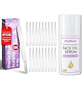 MyMed Dermaplane Oil + 10R Dermaplane Razor for Women Face – Dermaplaning Oil for Face