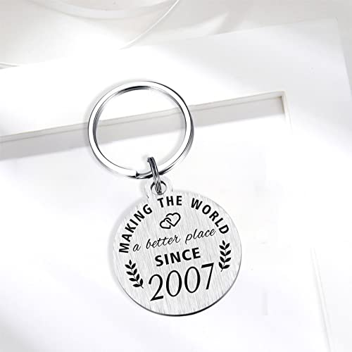Abnty 16Th Birthday Gifts For Girls Boys, 16 Year Old Birthday Keychain, Born In 2007 Gifts, 2007 Birthday Decorations #TOP3