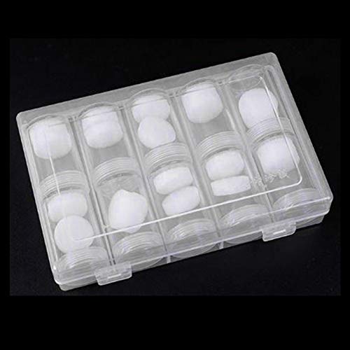 Tongina Caixa de armazenamento de plástico transparente com 27 mm para colecionadores de moedas, sup