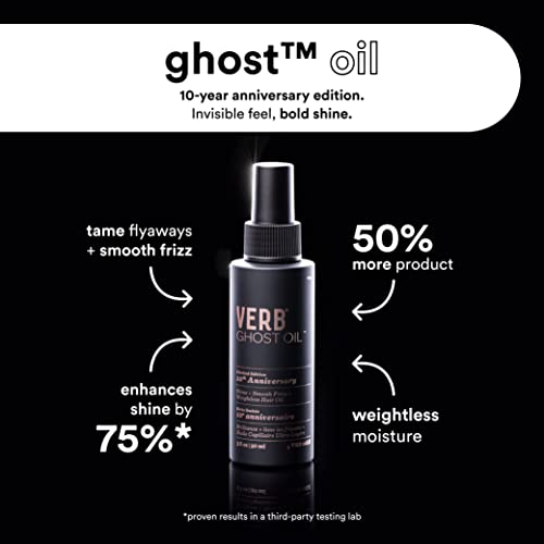 Verb Ghost Oil – Vegan Weightless Hair Oil – Lightweight Hair Oil – Revitalizing Hair Treatment Oil Nourishes And Promotes Shiny Hair – No Paraben Or Harmful Sulfates (3 Fl Oz) #TOP1
