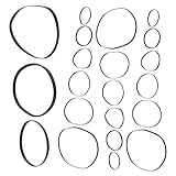 Mikinona Gummiriemen für Kassettenrekorder DVD Laufwerke und Videogeräte 50 Stück Flacher Gummiriemen 2/3mm Breite 40 135mm Länge für Reparatur und Wartung Ersatz für Alte oder Kaputte Riemen