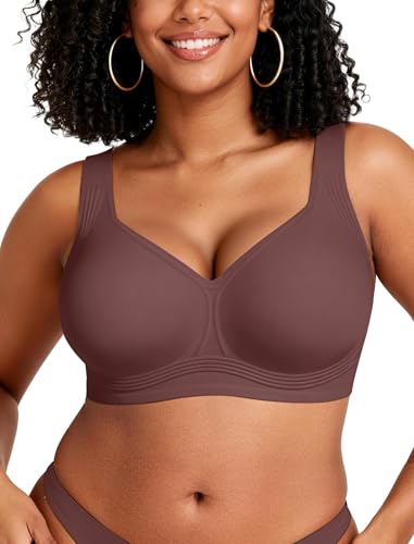Image of OEAK Womens Wireless Jelly Bras Plus Size Support Push Up Comfortable Bra | no underwire,full coverage,for large breast,minimizer bra,seamless,tshirt bras,everyday bra