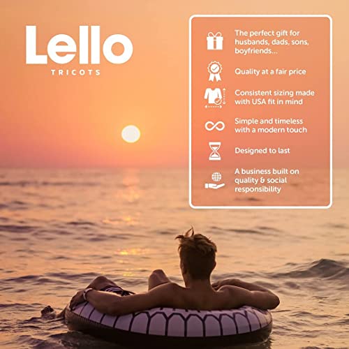 Lello Men‘s Lightweight Soft Organic Cotton V-Neck Sweater #TOP6