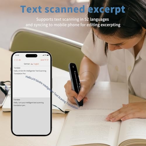 Image of Scan Translator Pen, Dyslexia Tools, Language Translator Device, Text to Speech Reading Pen for Learning Difficulties, Language Learners and Elderly Users, 142 Online /10 Offline Languages