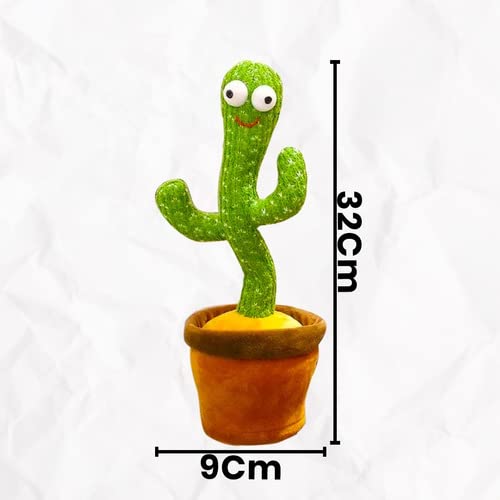 Cacto Dançante Bluetooth Falante Tik Tok Toca Música Repete Fala Brinquedo Led