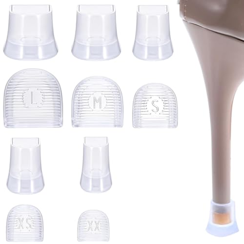 JEYORZY 5 Pares de Protectores Para Tacón Alto, Fundas Transparentes Para Tacones Altos, Protector Tacones, Stiletto Protectors de Tacón Alto, Tacón de Ahorro de Tacos Tapones, Para Bodas Aire Libre