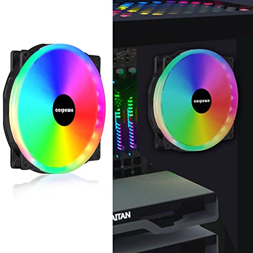 Corpuwn 200Mm Argb Fan Premium Addressable Rgb Fan Silent Pwm Cooling Fan For Pc Control Lighting Led Case Fan #TOP1