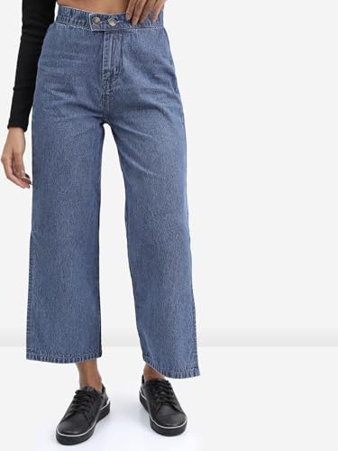 Image of Tokyo Talkies Women's Straight Fit Cropped Jeans| Mid-Rise| Jeans Pant