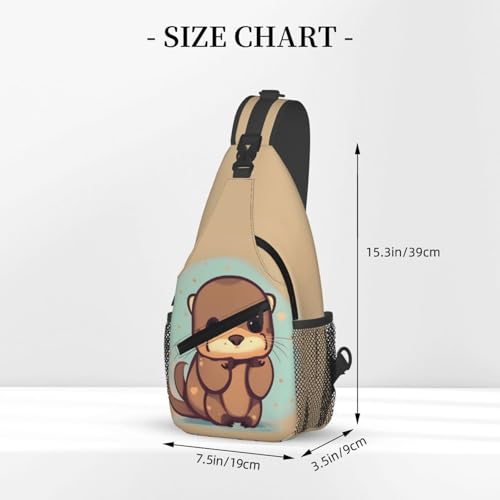 Bolso bandolera de viaje con estampado de nutria miniatura 3