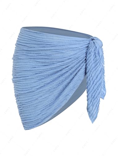 Image of ZAFUL Boho Beach Cover Ups for Women Sarong Coverups Sheer Bikini Chiffon Wraps Skirts for Swimwear