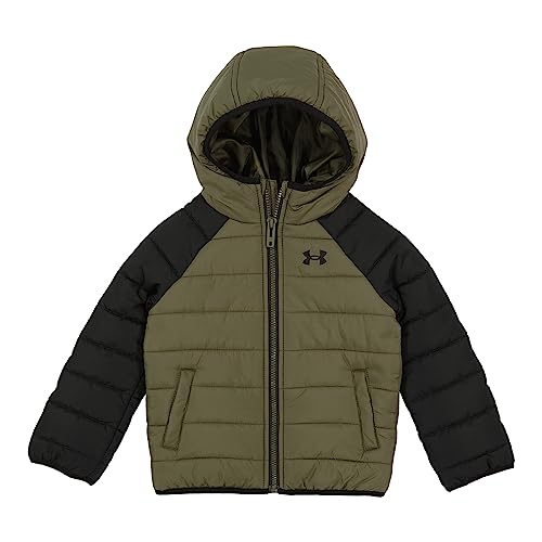 Image of Under Armour Boys' Tuckerman Hooded Puffer Jacket, Windproof & Water Repellent