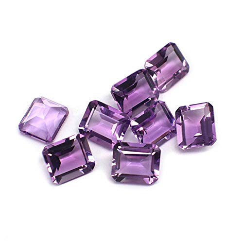 Gemme améthyste octogone 5x3mm pierre de naissance idéale pour cadeau unique