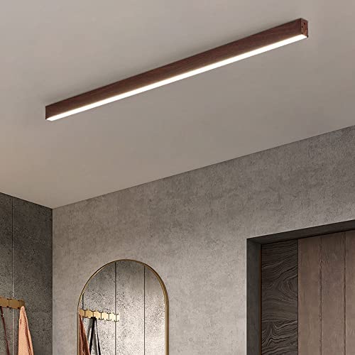 Plafonnier LED à encastrer linéaire bois longue bande variable 60cm - 2