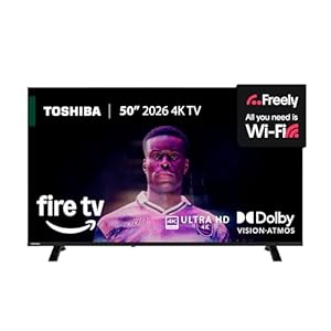 Toshiba 50" UF26 Fire 4K HDR TV, TRU Picture Engine, HDR10, Dolby Vision & Atmos, Freely, DTS Virtual X, Alexa Voice Remote