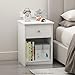Furinno Tidur Nightstand, 1-Pack, White